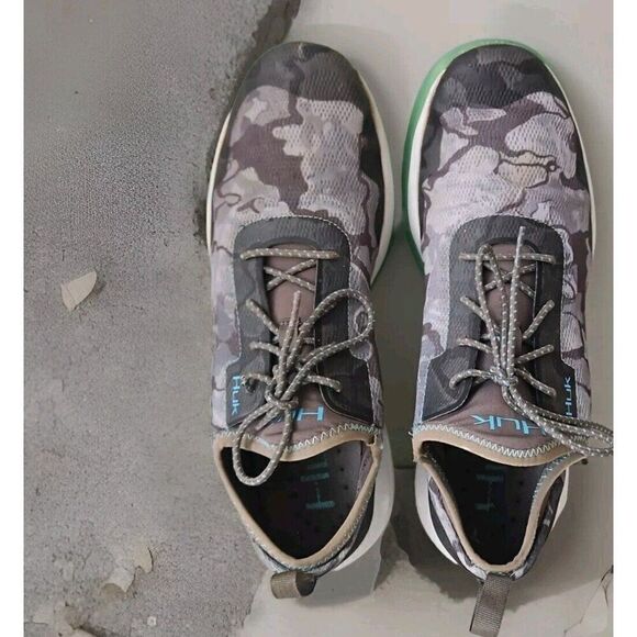 Huk Mako Lightweight Full Drainage Mesh Camo Sneaker Slip on Laceup Mens Size 11 - Picture 5 of 9